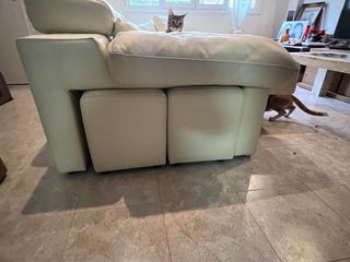 Sofá Chaise Longue 3 Plazas Piel Natural