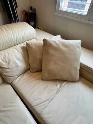 Sofá Chaise Longue 3 Plazas Piel Natural