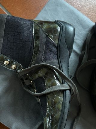 Pollini stivaletti pelle e camoscio