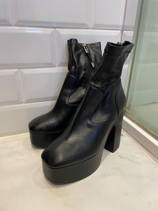 Botines Zara plataforma tacón 38