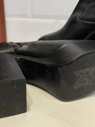 Botines Zara plataforma tacón 38