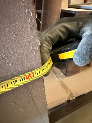 Puerta madera con cristales