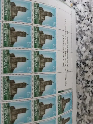 Sellos España 1966 pliegos serie completa.