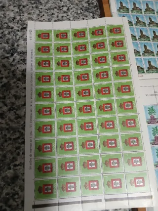 Sellos España 1966 pliegos serie completa.