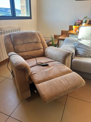 Sillón eléctrico beige