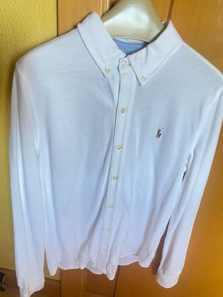 Camisa Polo Ralph Lauren blanca impecable talla 14