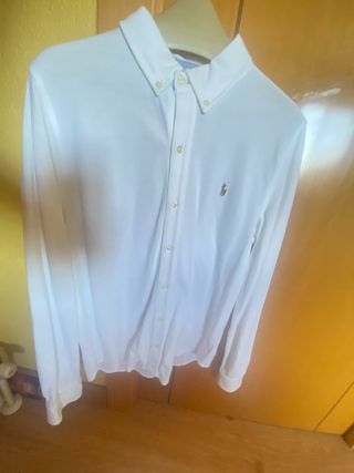 Camisa Polo Ralph Lauren blanca impecable talla 14