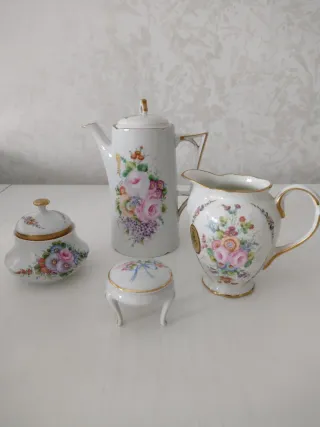 Set Limoges 4 pezzi teiera, zuccheriera, lattiera