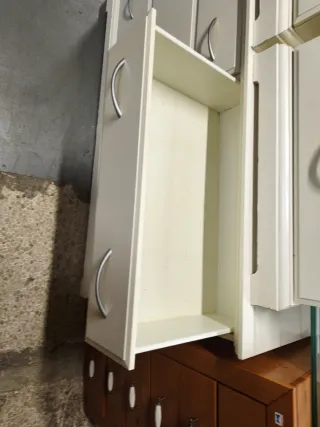 Conjunto Cajonera y Mesillas Blanco