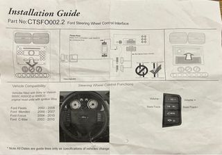 Adaptador Radio Ford Mandos Volante