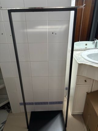 Perchero Colgador Ropa Metal Negro Plata