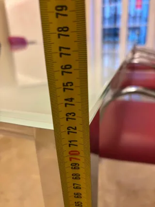 Mesa de oficina cristal y metal