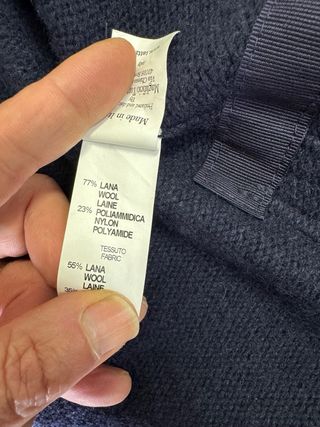 Gaicca Giacca Uomo Lana Blu/Grigio