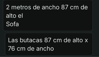 Conjunto sofá y butaca de tela