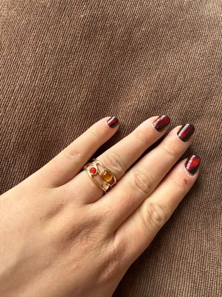 Anillos de acero dorado ajustables