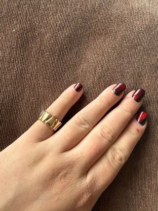 Anillos de acero dorado ajustables