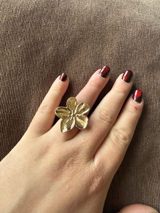 Anillos de acero dorado ajustables