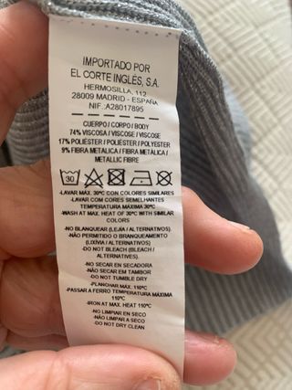 Jersey Easy Wear Plata Talla S