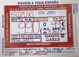 Suzuki GN 250 Negra/Plata