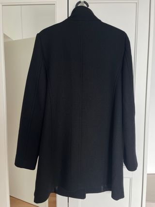 Abrigo Lana Negro Zara Talla S