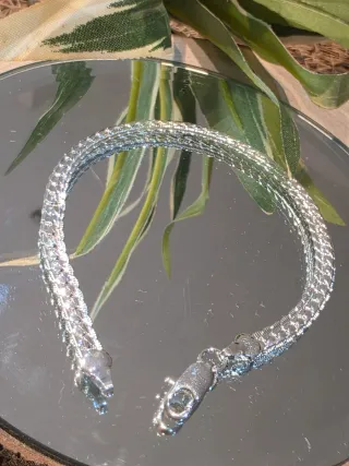 Pulsera Plata Serpiente 20cm