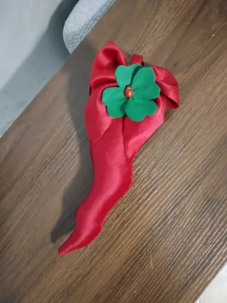 Cornetto Portafortuna in velluto