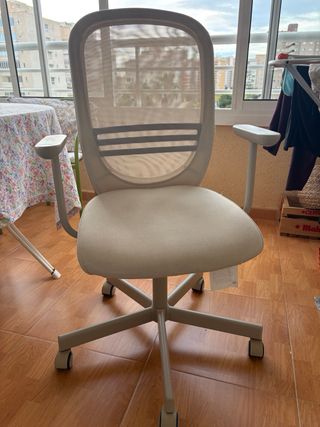 Silla de oficina ergonómica beige FLINTAN