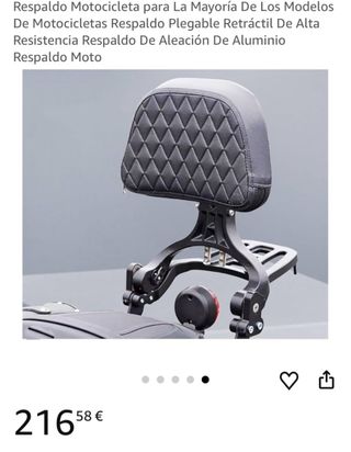 Respaldo y portaequipajes plegable moto