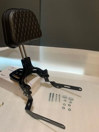 Respaldo y portaequipajes plegable moto