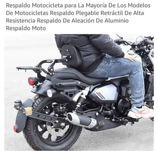 Respaldo y portaequipajes plegable moto
