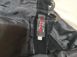 Gonna in velluto nera con cintura