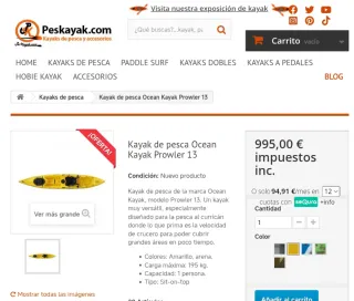 Kayak Ocean Prowler 13 Amarillo
