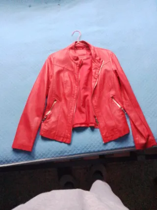 Cazadora Piel Roja Talla S