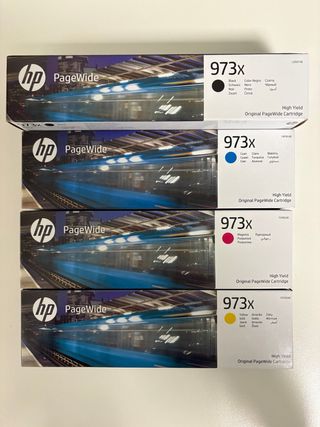 4 Toners HP 973X Negro, Cyan, Magenta, Amarillo