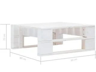 Mesa y Sillón Palets Blanco las medidas FOTOS