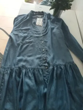 Vestido Sfera Vaquero Seda Talla L