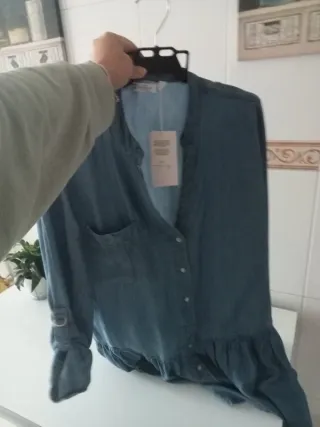 Vestido Sfera Vaquero Seda Talla L
