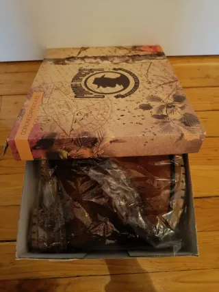 Botines piel marrón. Tacón 5 cm. talla 41