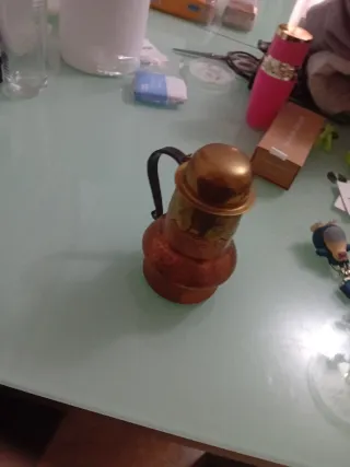 Jarra cobre y latón antigua