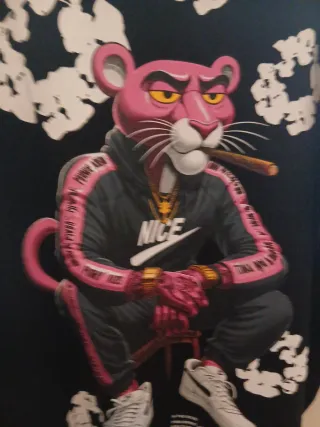 Camiseta Hombre Negra y Rosa nueva estrenar