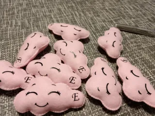 Nuvolette con calamite per bomboniere