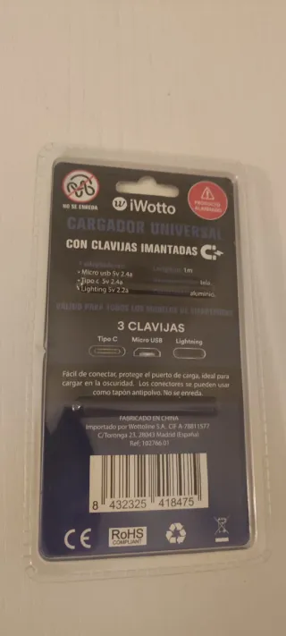 Cargador Universal iWotto Clavijas Imanadas