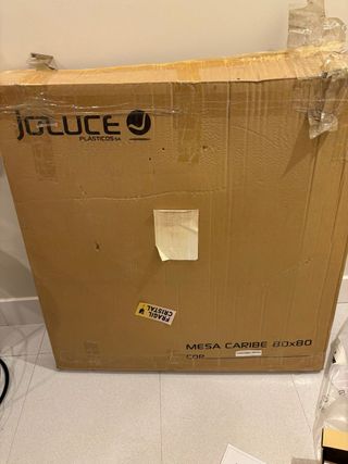 Conjunto de 4 sillas de terraza marrones