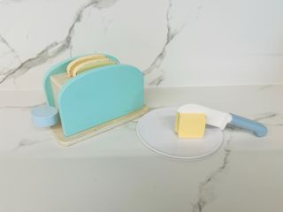 Cafetera y Tostador de Juguete de Madera