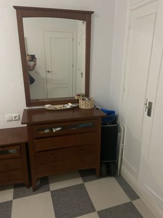 Dormitorio 135 cm Madera dos mesillas