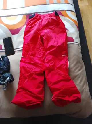 Pantalón de esquí para niño rojo 6-7 años
