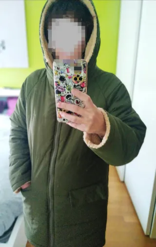 Abrigo parka reversible invierno T. M/38