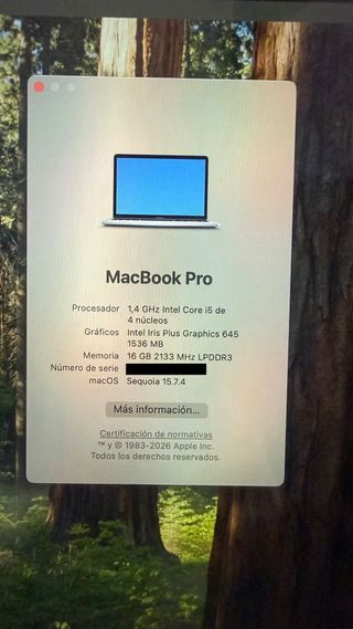 MacBook Pro 13” Plata 16 Gb 256 SSD ¡¡IMPECABLE!!
