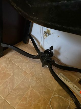 Mesa consola mármol y madera Antigua