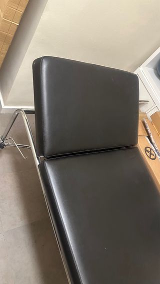 Camilla estetica pestañas + taburete madera